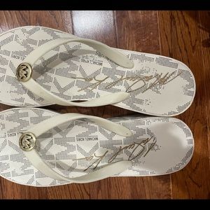 Michael Kors wedge flip flops